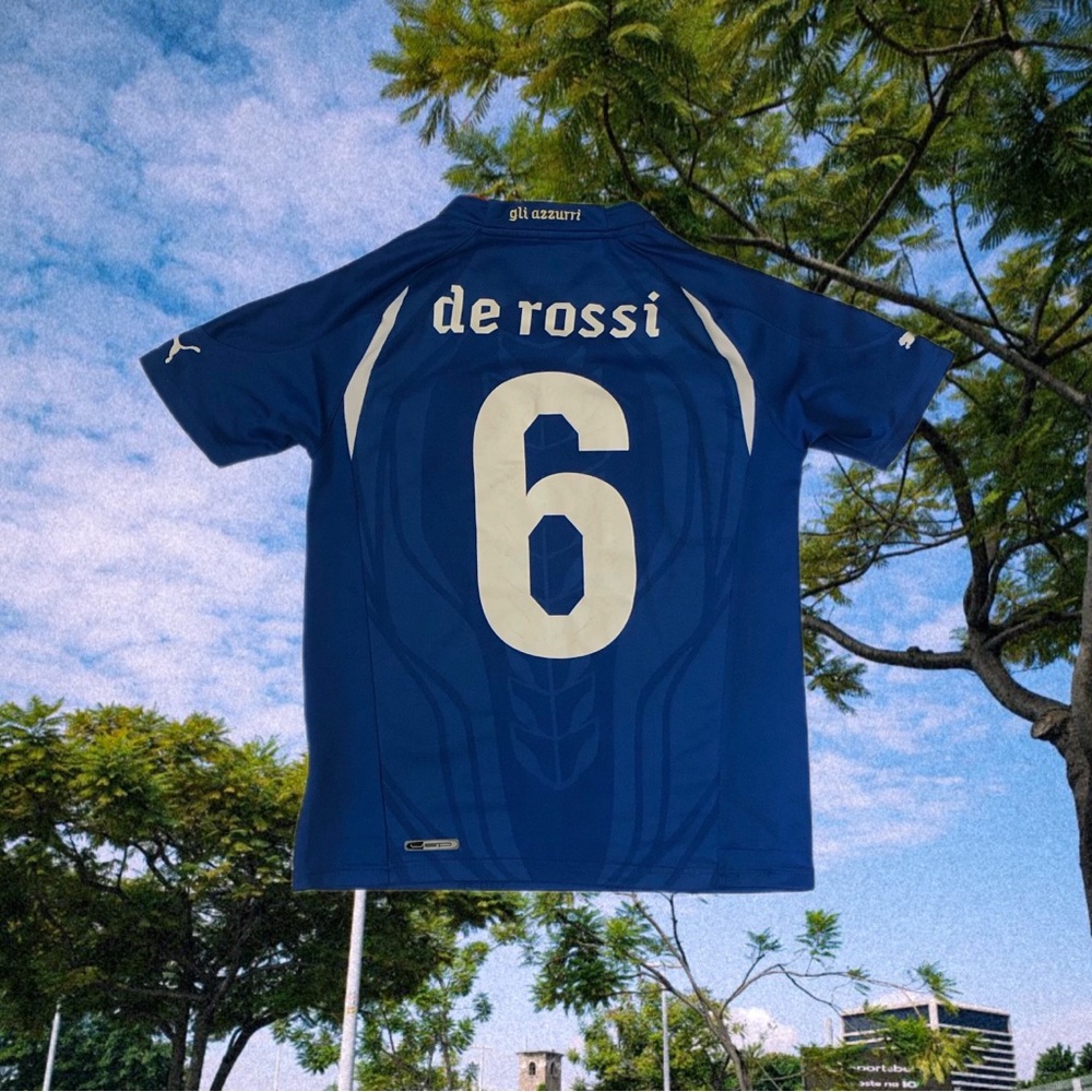 Italy 2010 de Rossi #6 home jersey kids